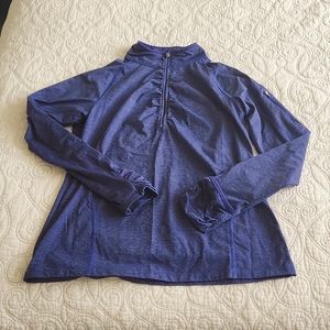 Purple Sports half-zip Pullover Large